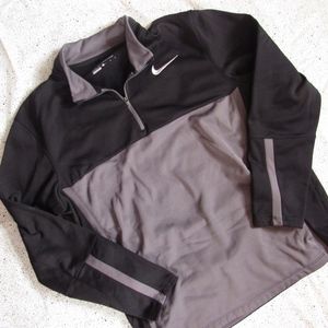 NIKE Golf Black and Gray Quarter Zip